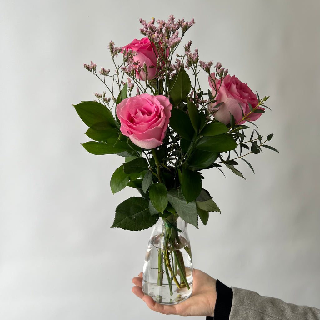 Aux Créations Florales | Bouquets de fleurs | Trio de roses roses